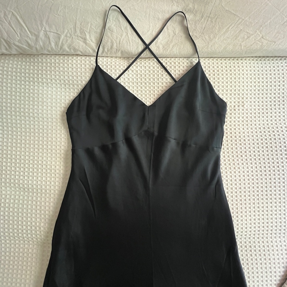 Abercrombie & Fitch Satin Black Dress